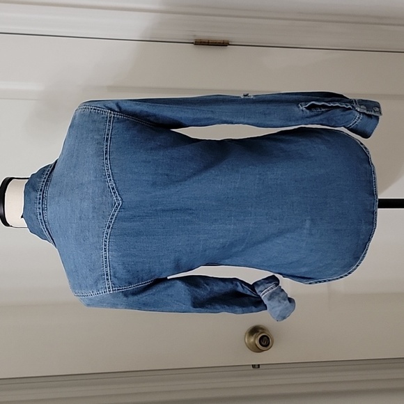 Seven7 Size S Pearl-Like Snap Front Denim Shirt, Western Style, Good Used Cond. - Picture 5 of 14